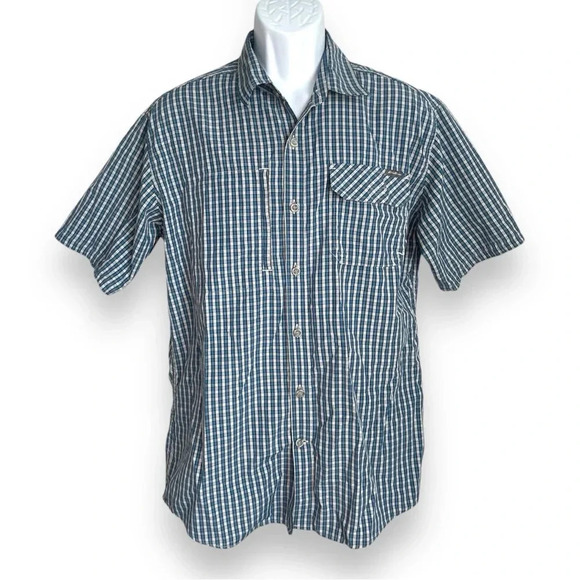 Eddie Bauer Men’s Large Plaid Button-Front Shirt - Blue/White  | Outdoor - Picture 9 of 9